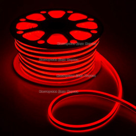 Гибкий неон цвет красный  8*16мм 50м постоянное свечение 220V IP67 